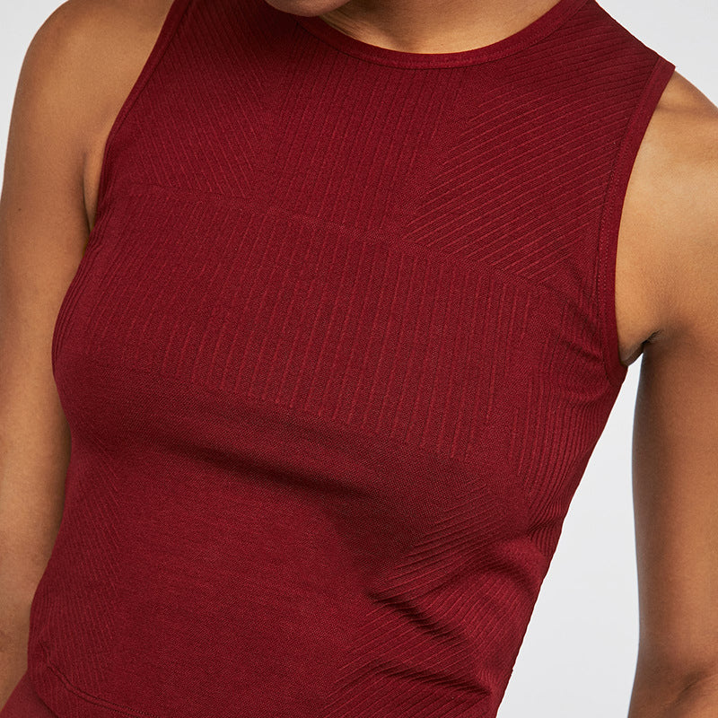 Ribbed Sleeveless Workout Top and Leggings Options