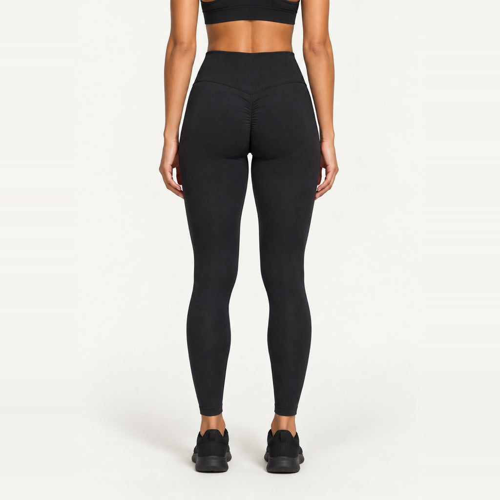 High-Waisted Fitted Leggings - back view