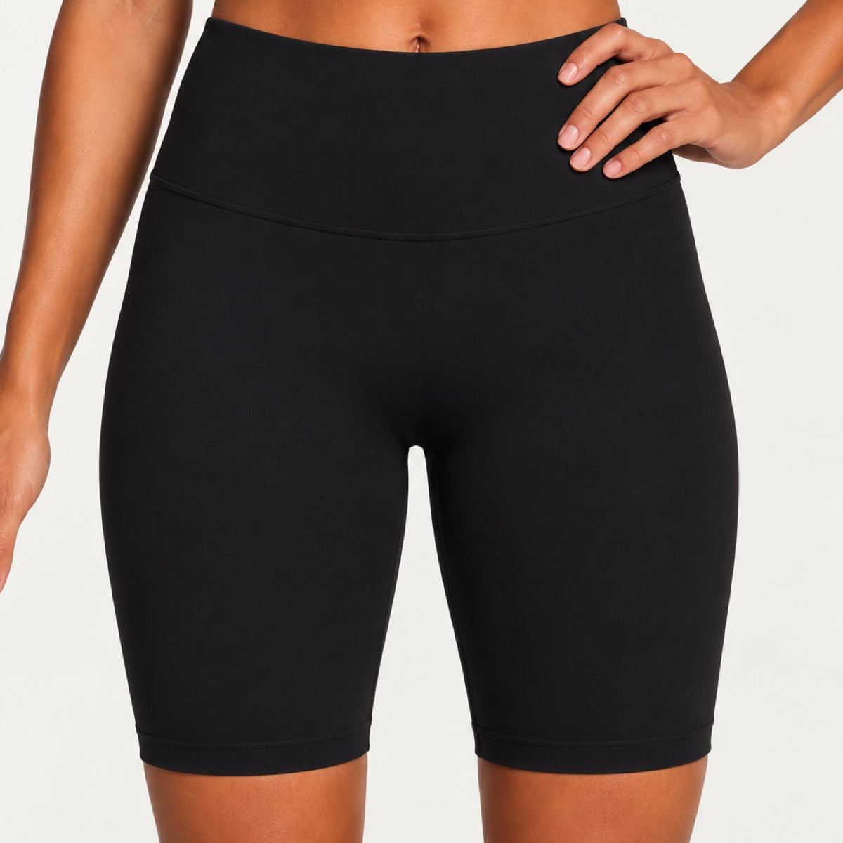 High-Waisted Moisture-Wicking Biker Shorts - detail