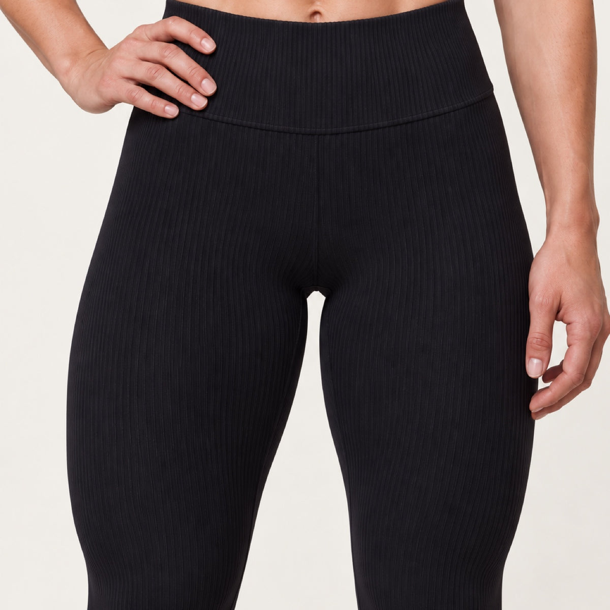 Ribbed High-Waisted Workout Leggings - detail