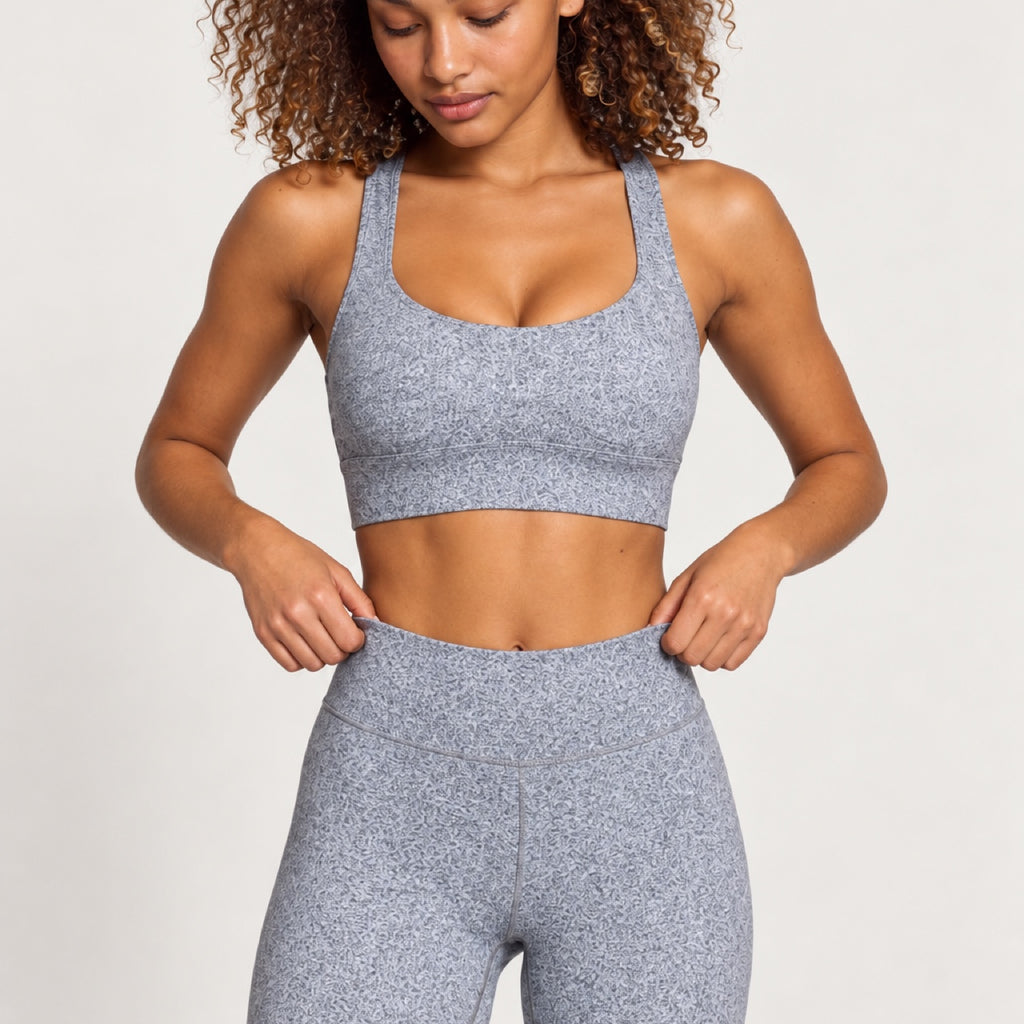 Racerback Bra and Leggings Set with Back Clasp - detail