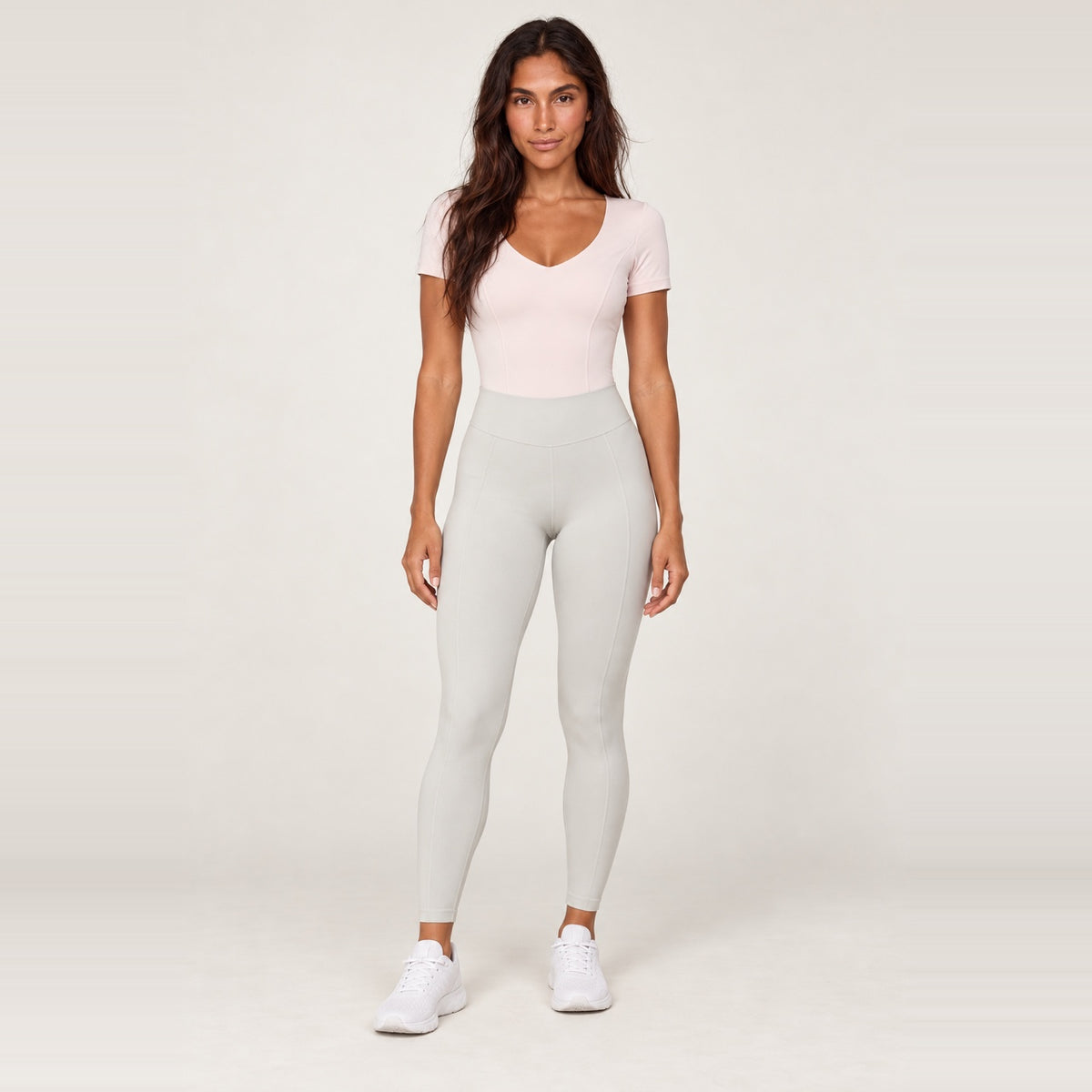 Short Sleeve Jumpsuit with Open Scoop Back - Blush White