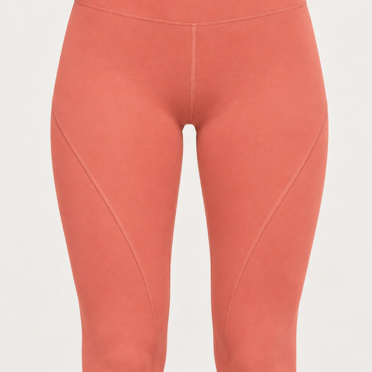 High-Waisted Leggings with Angled Thigh Seams - detail