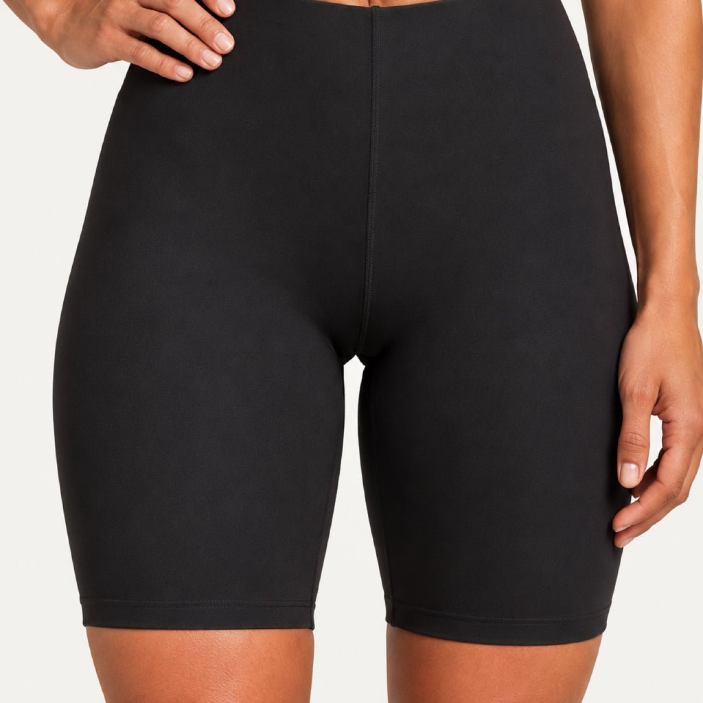 High-Waisted Fitted Bike Shorts - detail