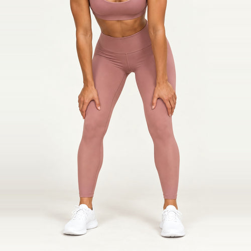 High-Waisted Ankle Leggings - Dusty Rose