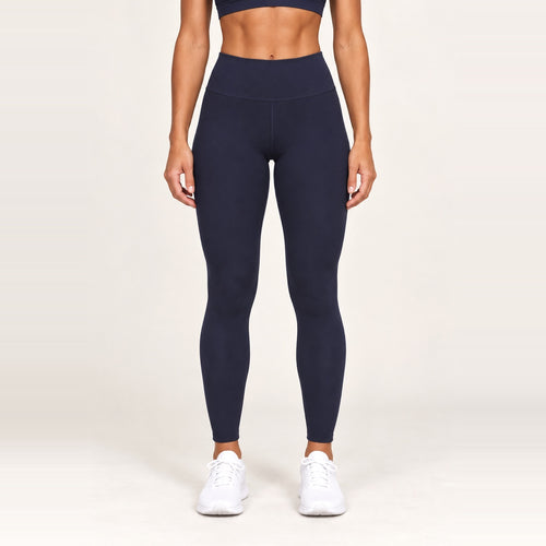 High-Waisted Ankle Leggings - Navy