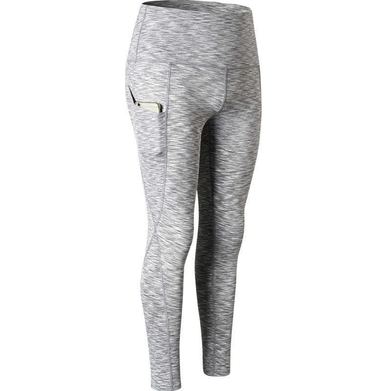 High-Waisted Pocket Leggings - Gray Heather