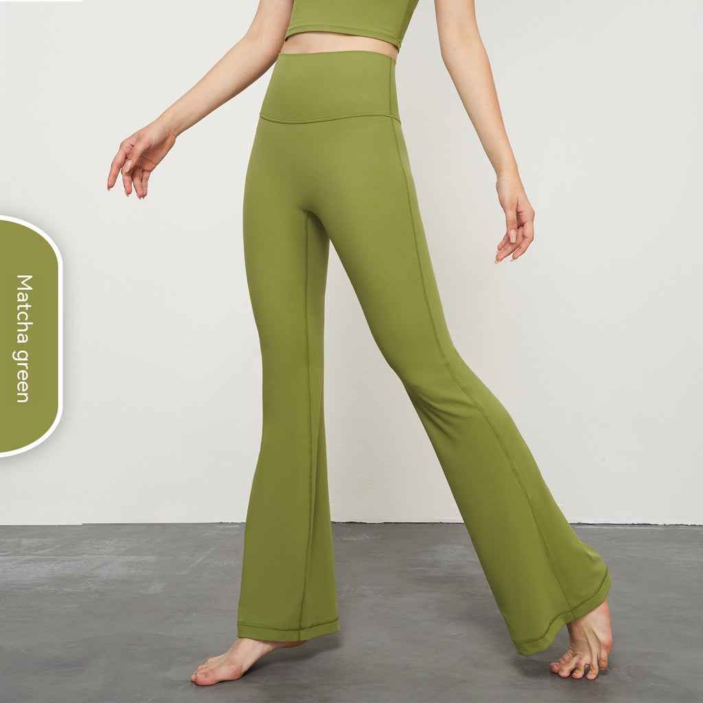 High-Rise Flared Nylon Yoga Pants - Olive