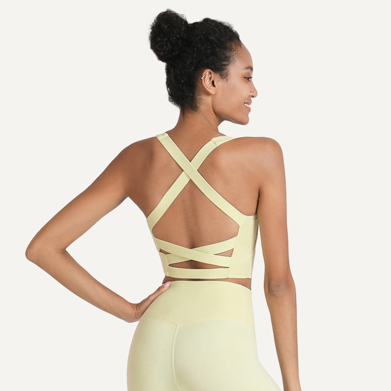 Cross-Back Crop Tank with Wide Straps