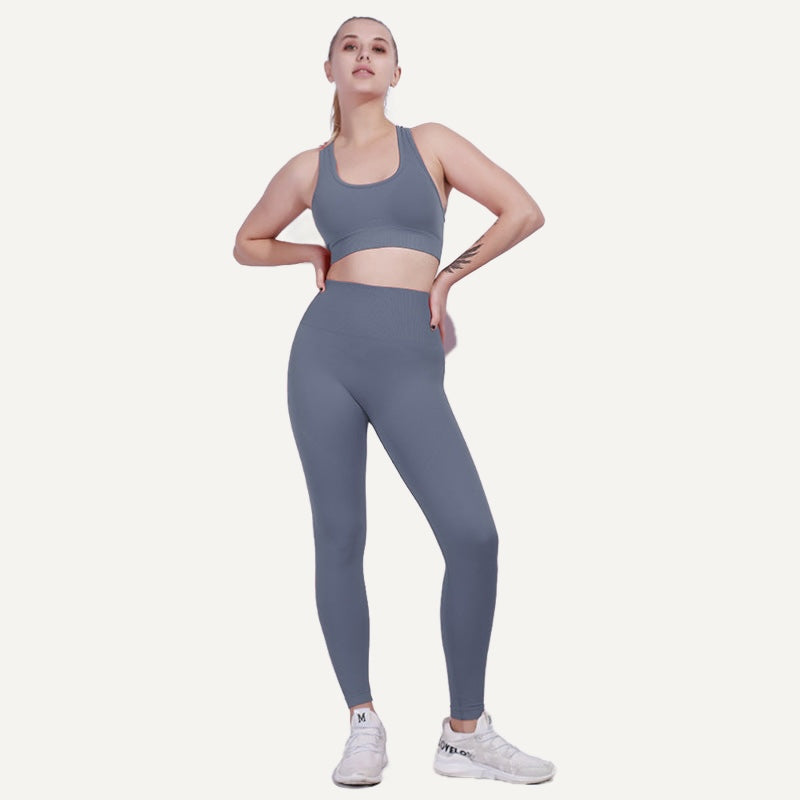 Racerback Bra and Leggings Set with Back Clasp