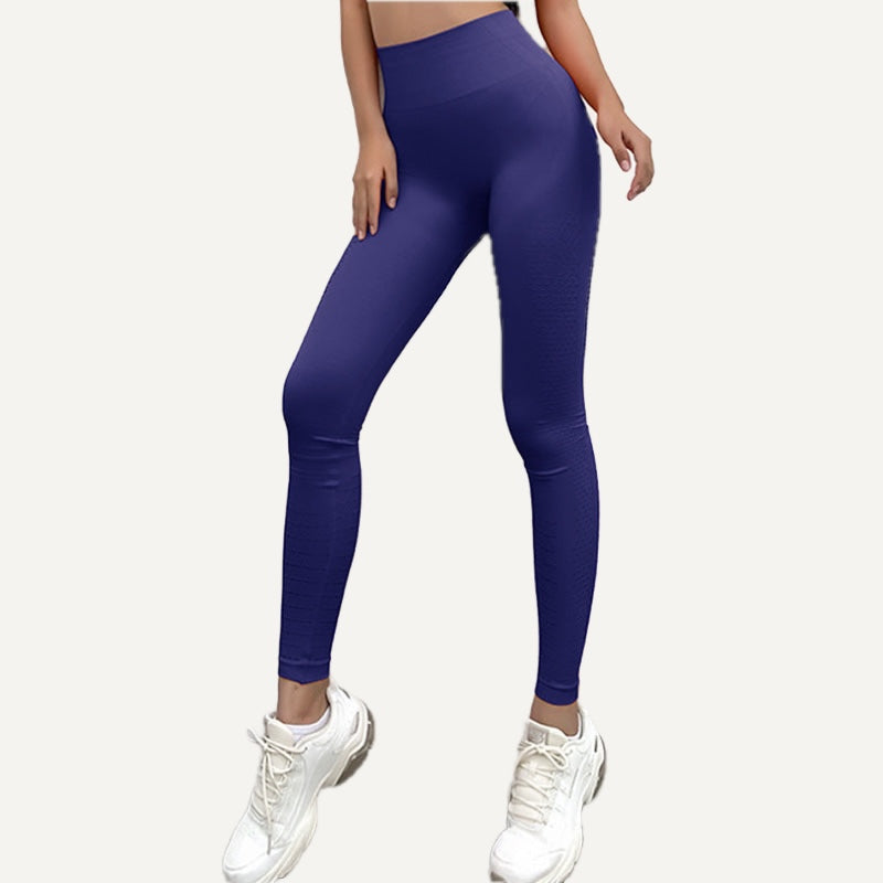 Strappy Sports Bra or Textured Workout Leggings - Navy Leggings