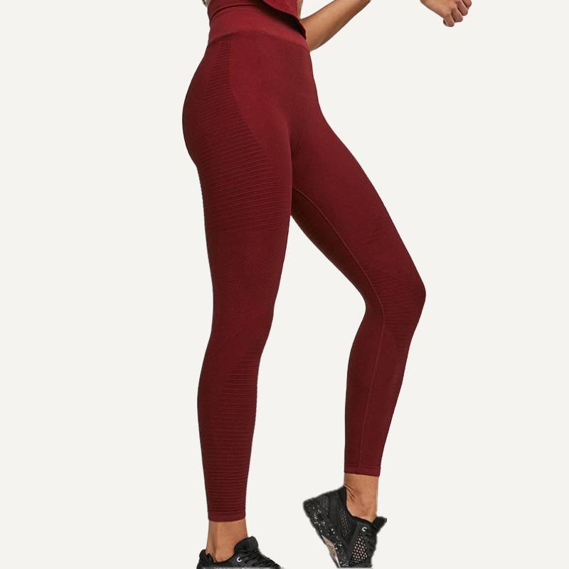 Ribbed Sleeveless Workout Top and Leggings Options - Leggings Only