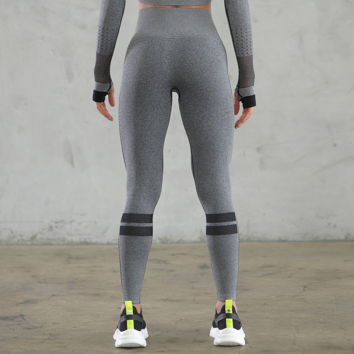 High-Waisted Leggings with Mesh Side Panels