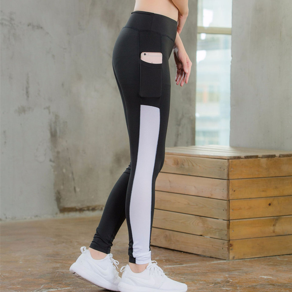 High-Waisted Pocket Leggings with Side Panels