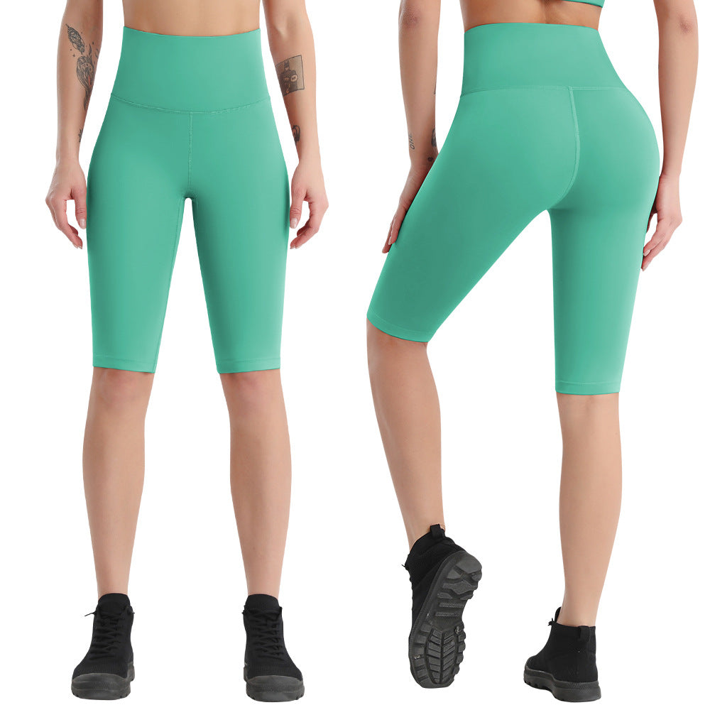 High-Waisted Longline Biker Shorts - Mint