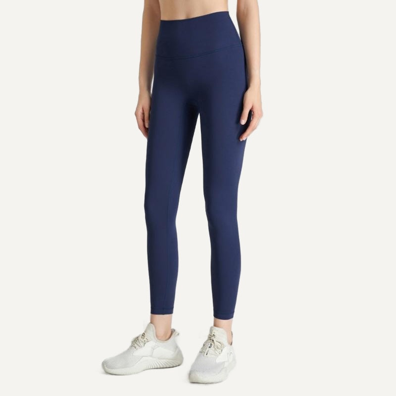 High-Waisted Leggings in Solid Colors - Navy