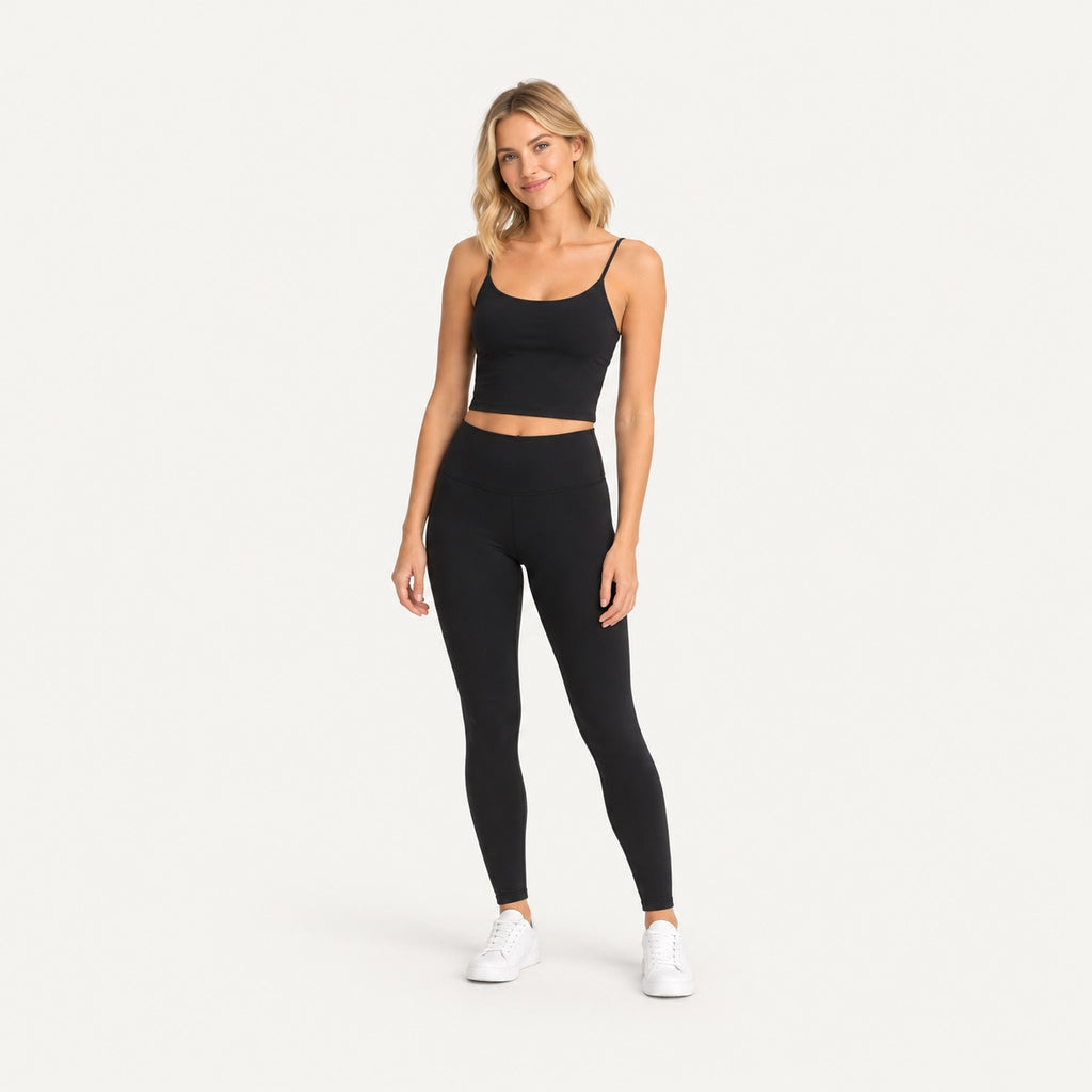 Spaghetti-Strap Workout Crop Top - full look