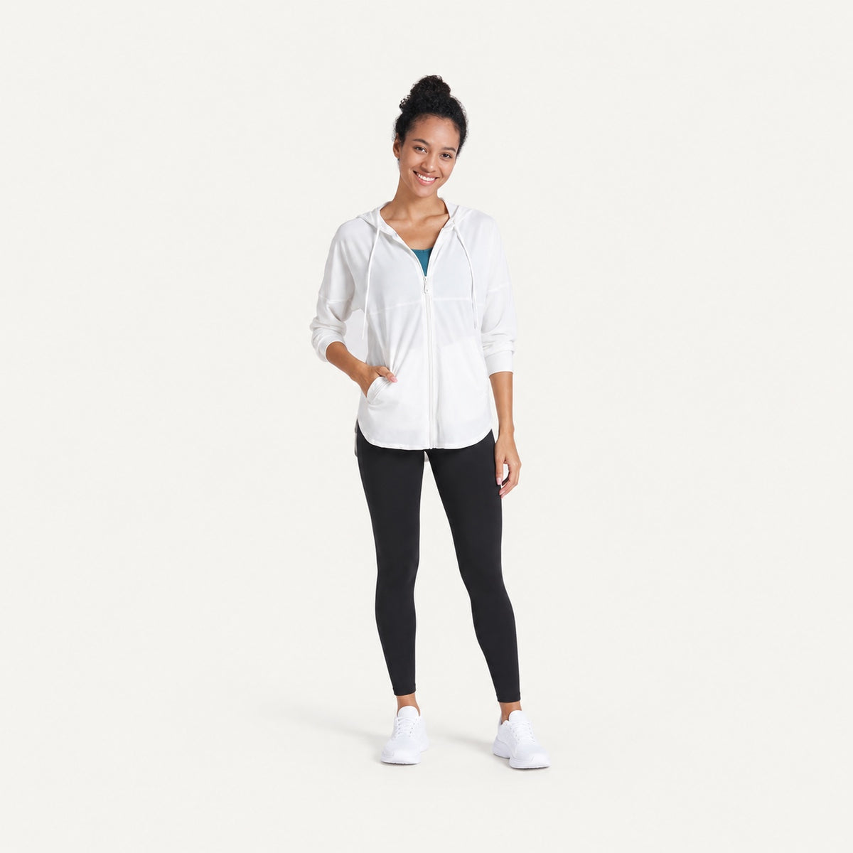 Hooded Half-Zip Pullover Jacket - full look