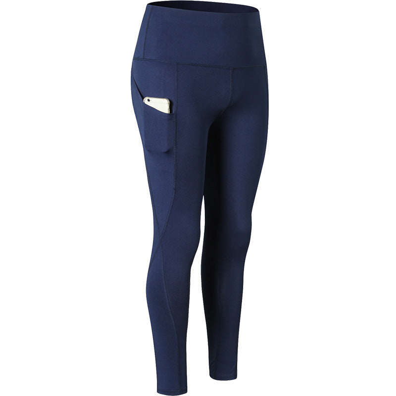High-Waisted Pocket Leggings - Navy