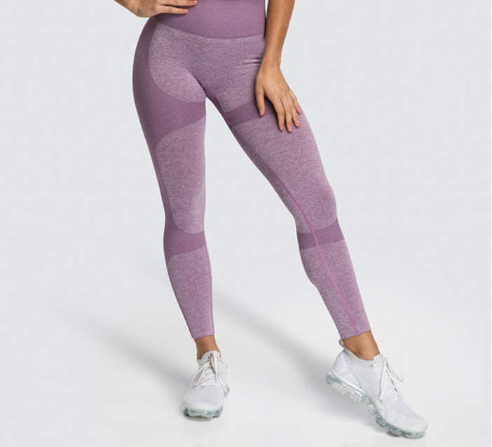 Ribbed Crop Top and Colorblock Leggings Set