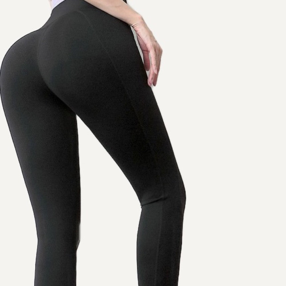 Seamed High-Waisted Leggings - detail