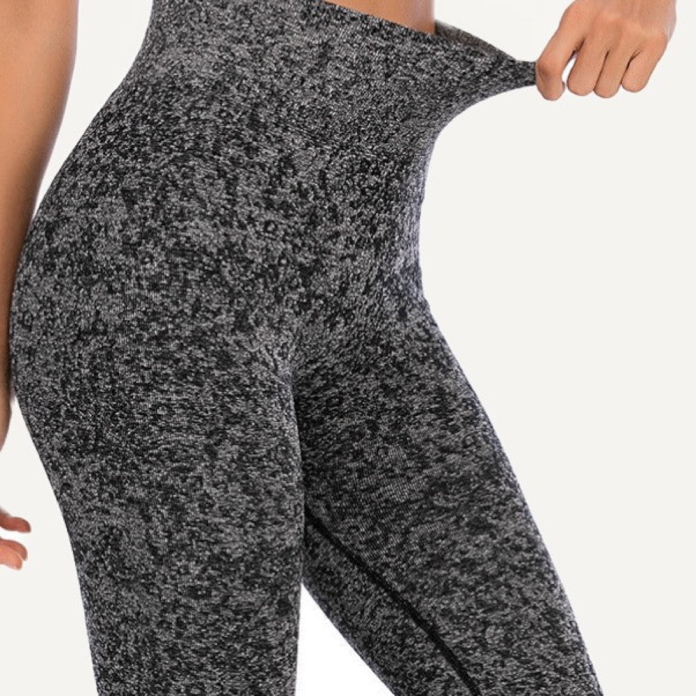 High-Waisted Heathered Leggings - detail